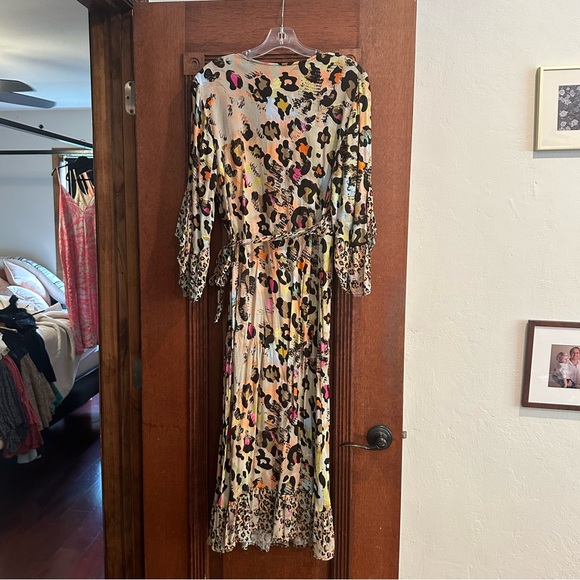 Sadie leopard colorful wrap dress by blank London purchased from Anthropologie - Picture 5 of 6